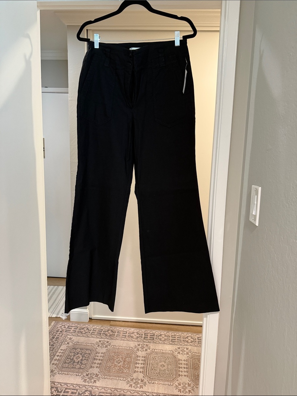 Maeve black wide leg pants